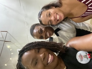 Sisterhood selfie of three members at a club gathering