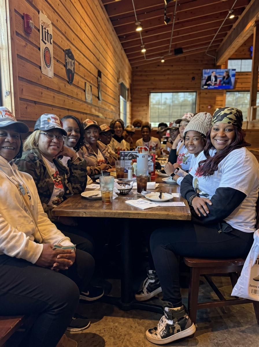 Women veterans laughing together